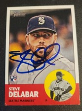 Steve Delabar Autograph Signed 2012 Topps Heritage RC Seattle Mariners