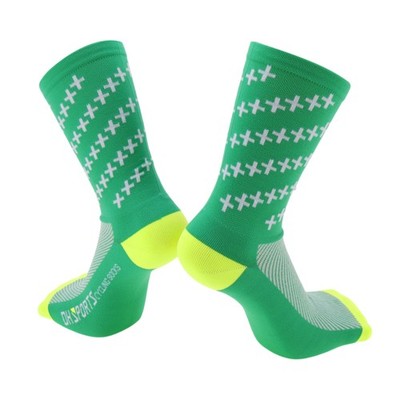 Radsocken Anti-Geruch X Gelb/Grün Größe L für Outdoor Bike 2 Stück