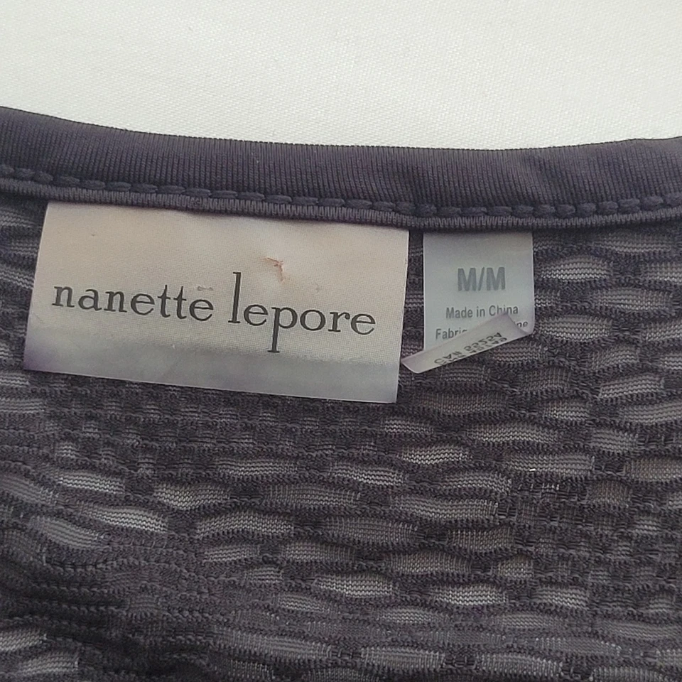 NUEVO CON ETIQUETAS Nanette Lepore Entrenamiento Yoga Camiseta sin Mangas Pluma Azul Corte Malla Para Mujer M Foto 3 de 4