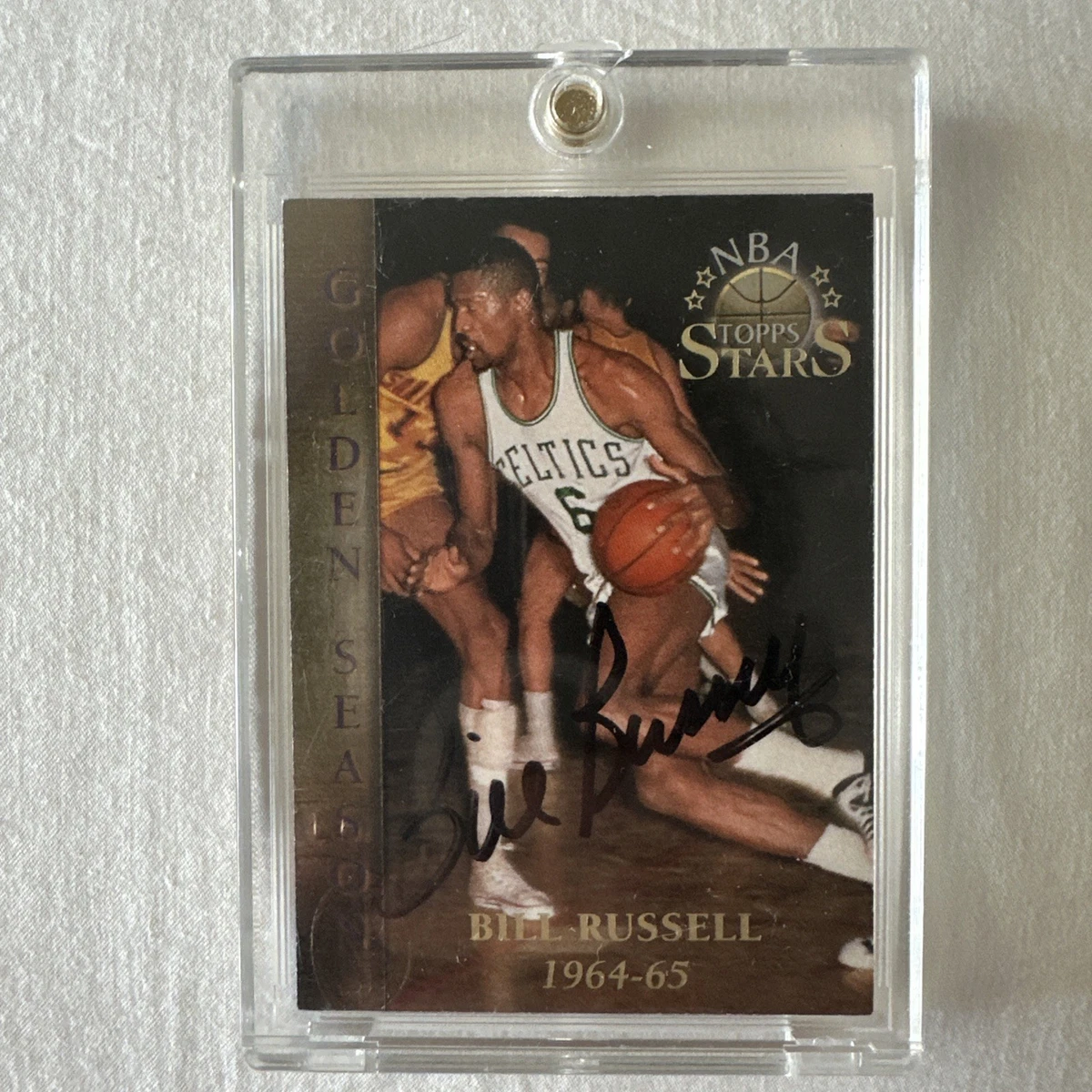 Topps Bill Russell Basketball Autographed Sports Trading Cards