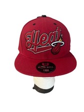Miami Heat Snapback Hat Cap Red Heat Mens One Size Fits Most Ultra Game
