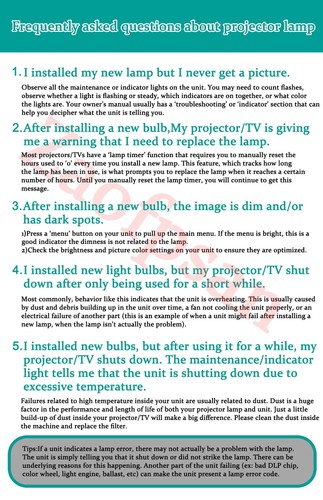 5J.JHN05.001 Replacement Projector Lamp for BenQ HT2550 HT2550M TK800 TK800M ... - Picture 6 of 6