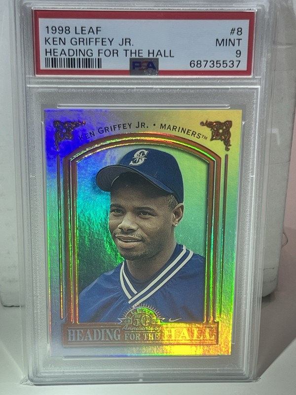 1998 Leaf HEADING FOR THE HALL Ken Griffey Jr!! PSA 9 MINT!!!