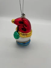 Vintage Department 56 Snowman Head Mercury Glass Christmas Ornament  #18239 CUTE