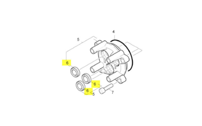 Joint à Lèvre (bague Piston) Kärcher Référence 69640260 - Pour Nettoyeurs Haute Pression K2 à K5 - Dimensions 20x11x5mm