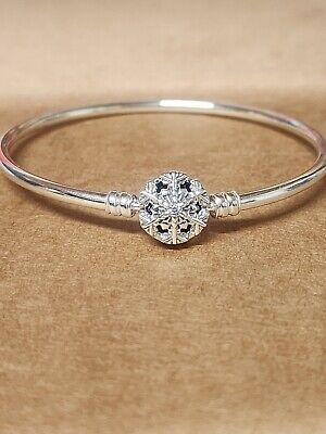 AUTHENTIC PANDORA MOMENTS SPARKLING SNOWFLAKE CLASP BANGLE AUTHENTIC PANDORA MOMENTS SPARKLING SNOWFLAKE CLASP BANGLE