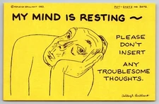 Pot Shots Humor Postcard Ashleigh Brilliant #3076 My Mind Is Resting Please...