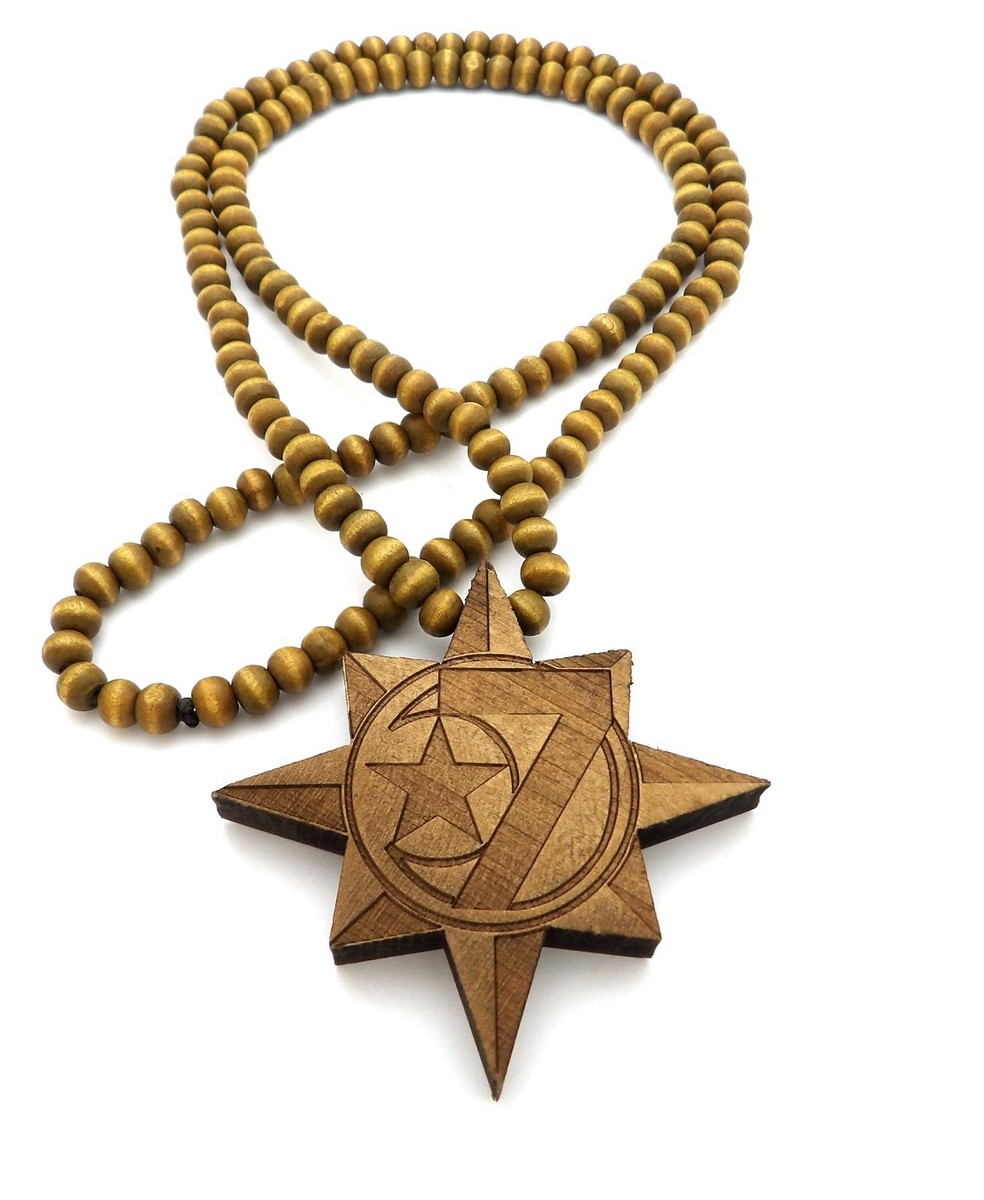 Hip Hop 5 Percenter 7 Star Pendant 6mm 30 Hip Hop 5 Percenter 7 Star Pendant 6mm 30