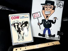 FOX RUN CRAFTSMEN #3612 LARGE COW Metal Cookie Cutter 7 1/2  FEDCO IN BOX ESTATE