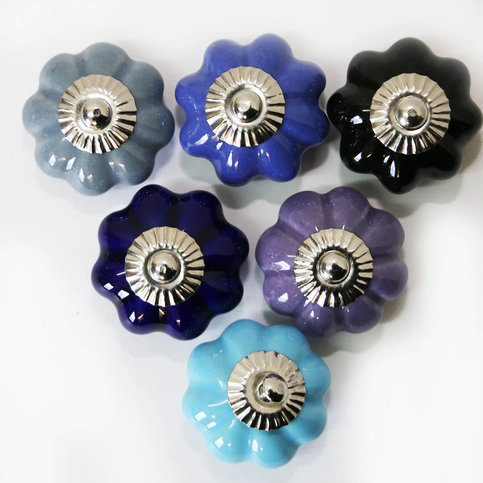 Möbelknöpfe Set 6-8-10 STK Möbelgriffe Keramik Knöpfe Griffe Möbelknopf Bunt m - Bild 2 von 4