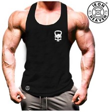 Skull Kettlebell Vest Pocket Gym Clothing Bodybuilding Training Boxing Tank Top
