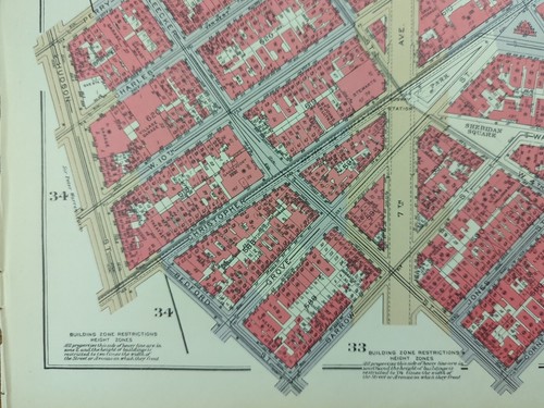 Mapa de Greenwich Village Manhattan 1934 ciudad de Nueva York Nueva York ~ Antiguo original vintage - Imagen 4 de 10
