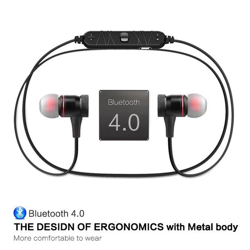 Awei A920BL Magnetic Bluetooth Headset Neck Ear Head Running Sports With Mic - Image 3 of 4