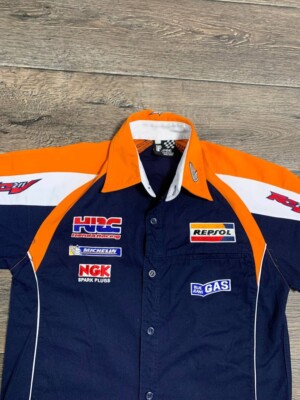vintage persol honda racing shirt moto gp red size S | eBay