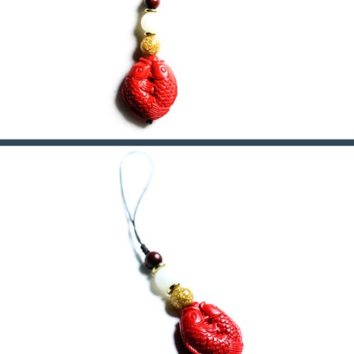 Pendentif Poisson D'éléphant Hommes Femmes Charme Téléphone Perlé - Zdjęcie 7 z 11
