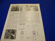 C.I.E. 10 R/C ENGINE..DETAILS/3-VIEWS/MEASUREMENTS (970JJ)