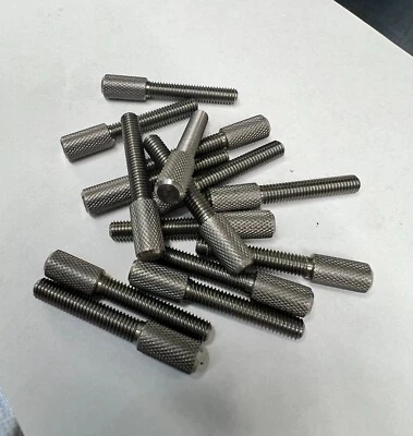SPERRY AUTOMATICS CO Knurled Long Head Thumb Screws Stainless Steel 10-32 Thread - Qty 10 / 7189