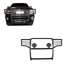 Black Horse 17GS14MA-PLB Black Grille Guard w/LED for Sierra 2500/3500 HD