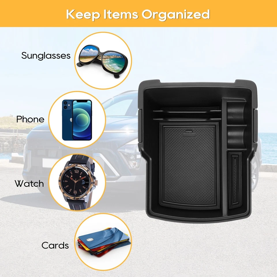 LFOTPP Car Center Armrest Storage Tray Organizer Box For 2024-2025 Hyundai Kona - image 3 of 4