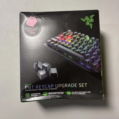 Razer PBT Keycap Upgrade Set for Mechanical & Optical Keyboards - Quartz Pink