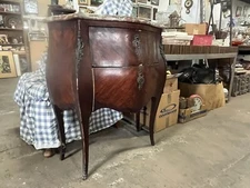 Antique French Marble Top Two Drawer Commode 19th Century  