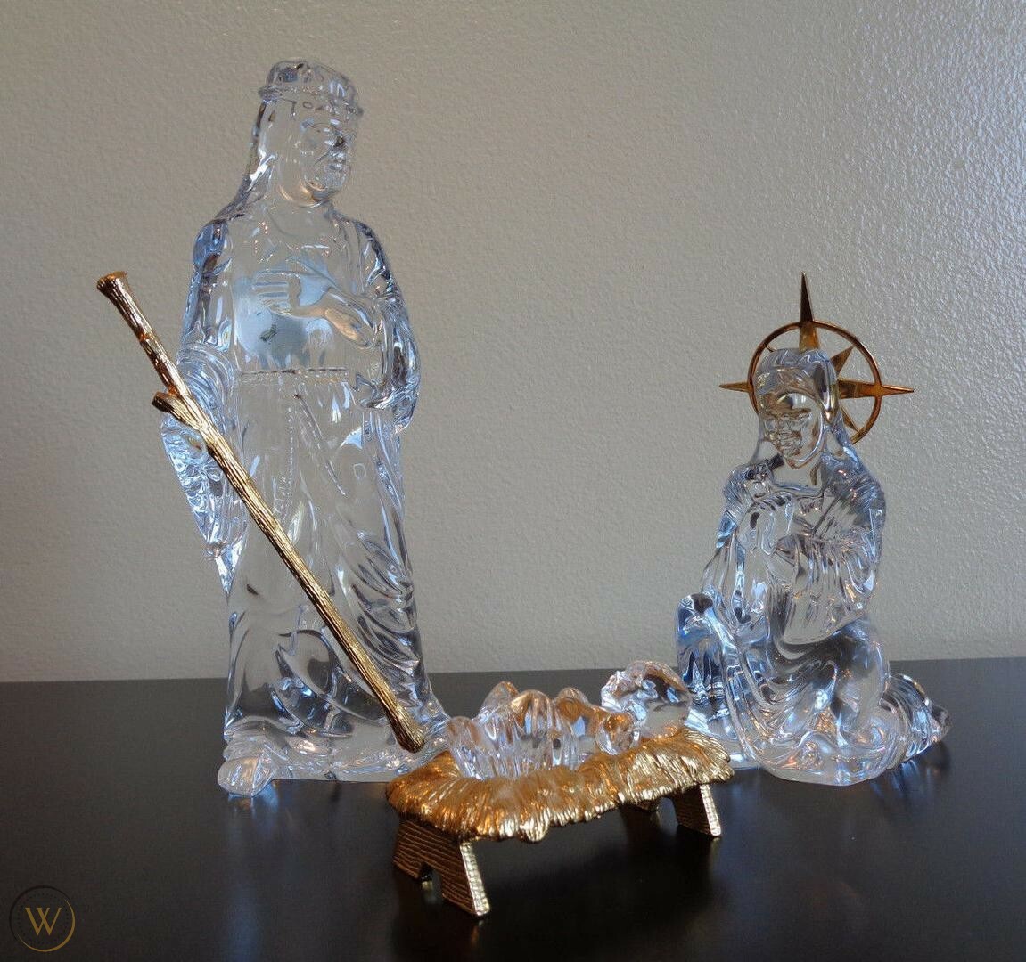 Waterford Crystal Millennium Nativity set Holy Family Mary Joseph