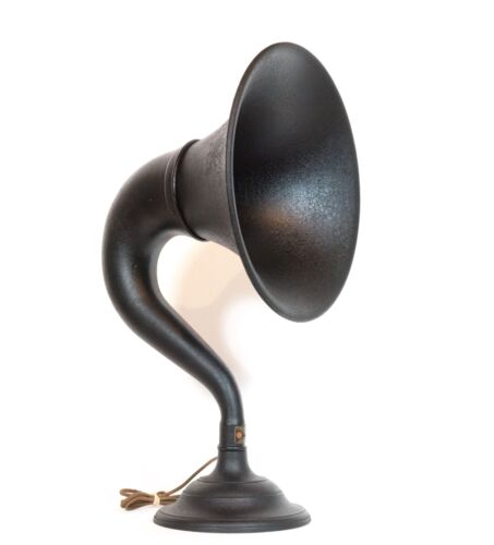 Mint, Working 1924 Atwater Kent Model M Black Horn Speaker For Breadboard Radio