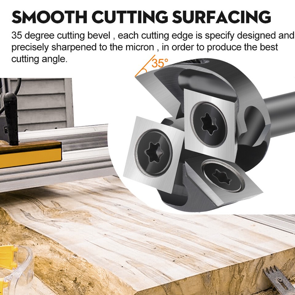 CNC Spoilboard Surfacing Router Bit 1/4Shank Slab Flattening Wood ...