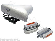 Sella MONTEGRAPPA Con Molle + Pedali Bici Torino - Condorino - Sport BIANCO