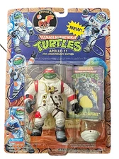 1994 TMNT Astronauts Apollo 11 Moon Retro Rocket Raphael Playmates PRISTINE!