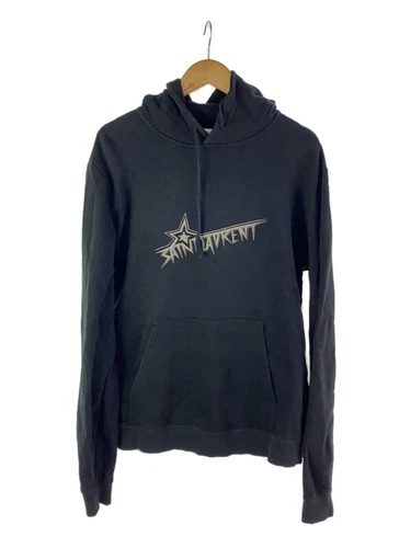 SAINT LAURENT (YSL) Felpa con cappuccio SAINT LAURENT nera L usata