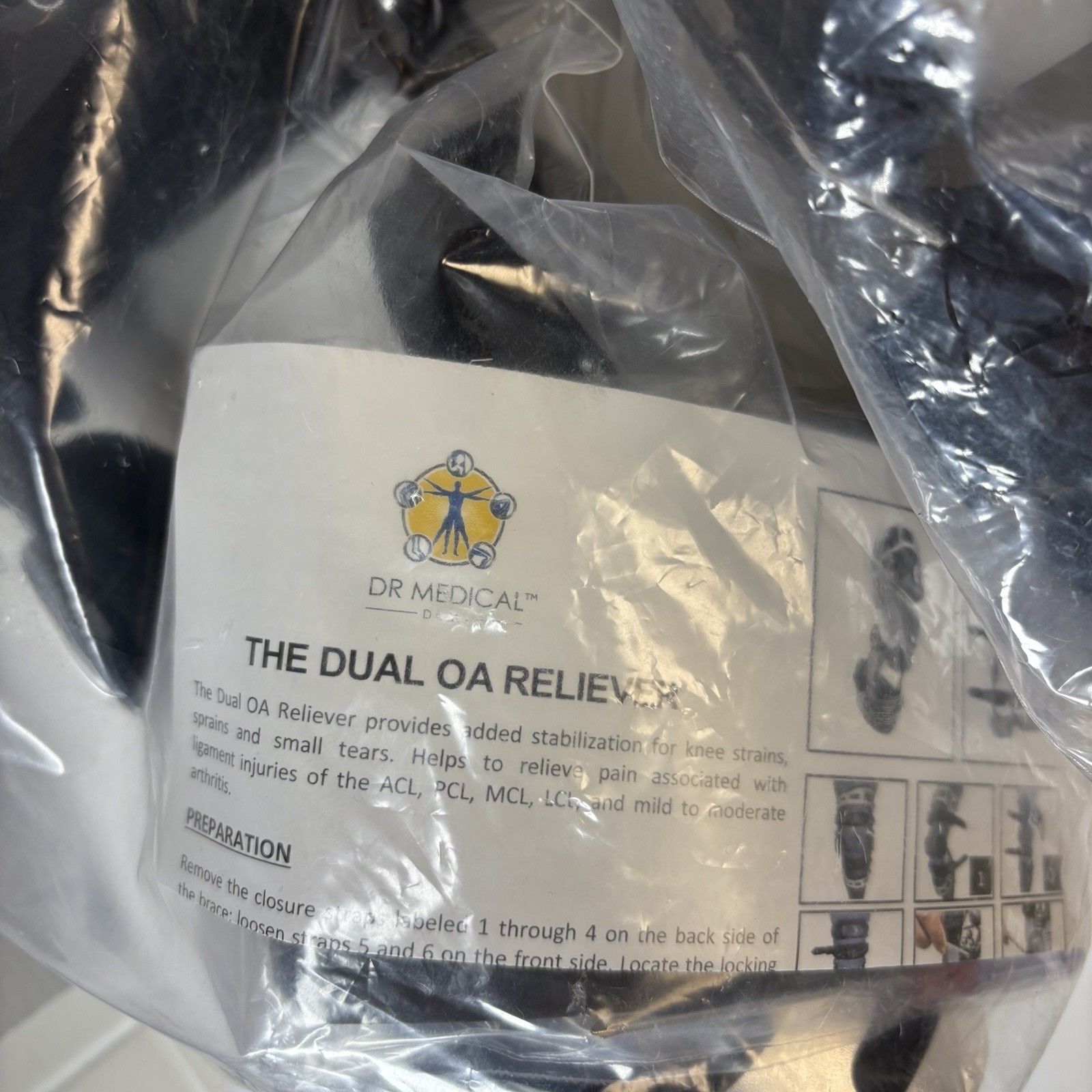 Dr Medical DUAL Hinged Left +  Right Knee Brace Size MEDIUM KB0104-147L-02