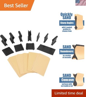 11-Piece Contour Sanding Tool Set for Convex & Concave Surfaces - Multi-Material