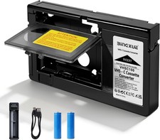 VHS-C to VHS Motorized Tape Adapter 12mm Rechargeable Battery Cassette Tapes