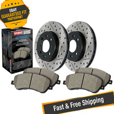 Stoptech Street Drilled Slotted 1-piece Front Brake Kit For 11-16 Lexus Is350