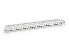 Equip Patch Panel 24x RJ45 Cat6 19 Inch 1HE Keystone RAL 7035