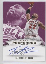 2013-14 Preferred Panini Signatures Purple 11/15 Taj Gibson #584 Auto 1u6
