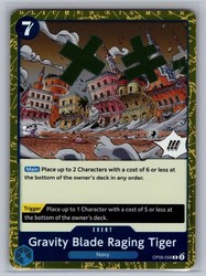 Gravity Blade Raging Tiger OP06-058 Wings of the Captain