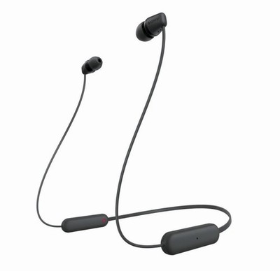 Sony WI-C100 In-Ear Kopfhörer Bluetooth Mikrofon Sprachassistent Schwarz 25h