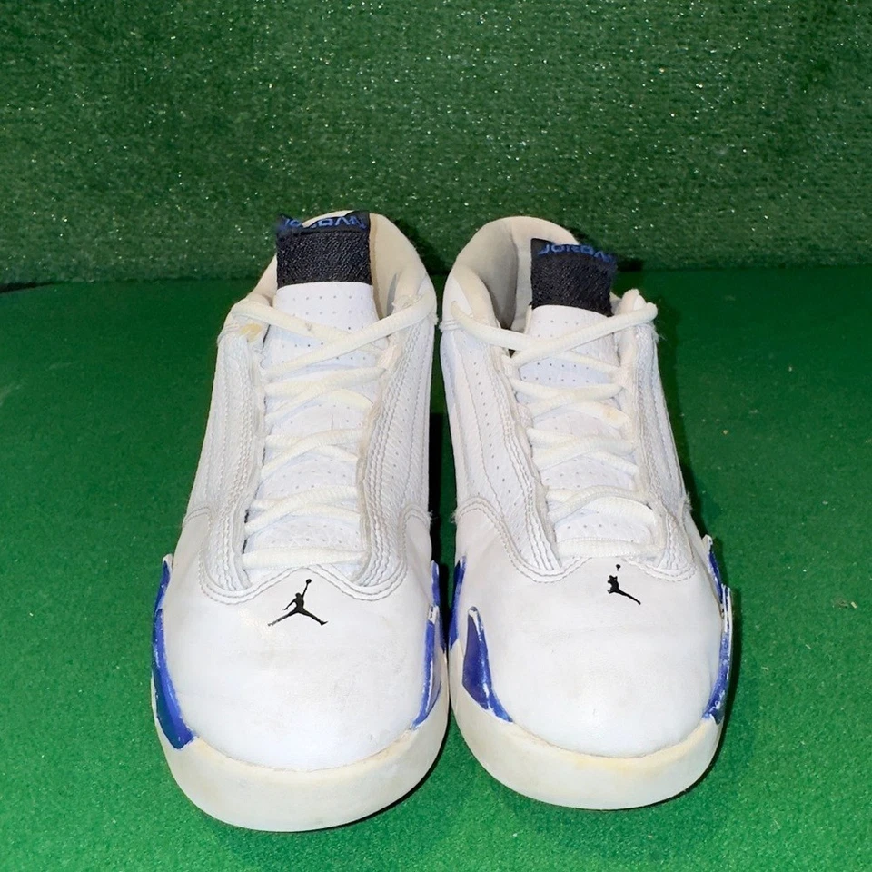 Nike Air Jordan 14 Retro Hyper Royal Blanco 312092-104 Niños Preescolares Talla 3Y Foto 2 de 4