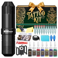 Tattoo Gun Kit Complete Wireless Tattoo Machine Kit,