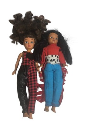 2 Kid Core 1990 6  Dolls Vintage Girls Pleated With See Pictures