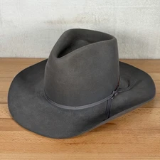 Resistol Cowboy Hat 4x Beaver Size 7 Model A4312 Tycoon Gray Made in USA Texas