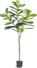 Artificial Fiddle Leaf Fig Tree 6 FT Secure PE Material & Anti-Tip Tilt Protecti