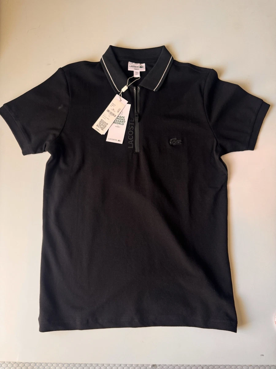 Lacoste Black Polos for Men for sale | eBay