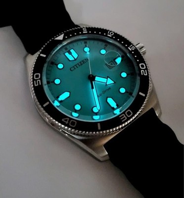 Citizen AW1760-14X Eco-Drive Turquoise Analog Black Men Solar