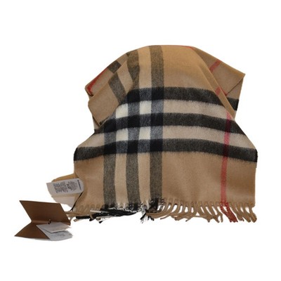 Burberry Wide-Check Cashmere Scarf - Archive Beige | eBay