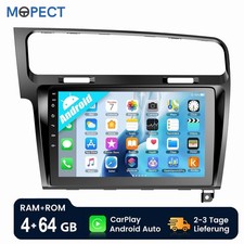 10.1" Android 15 Autoradio CarPlay RDS GPS 4+64GB Für VW Golf VII MK7 2013-17 BT