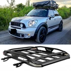 Roof Rack Cargo Carrier Basket Cross Bars LED Lights For Mini Cooper Countryman