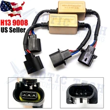 2x H13 9008 LED Headlight Canbus Decoder Adapter No Error Anti-Flicker Resistor